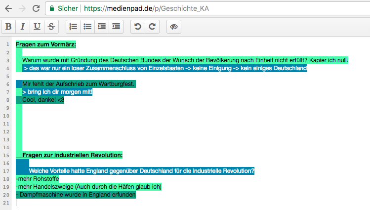 Medienpad zur Geschichte Klassenarbeit