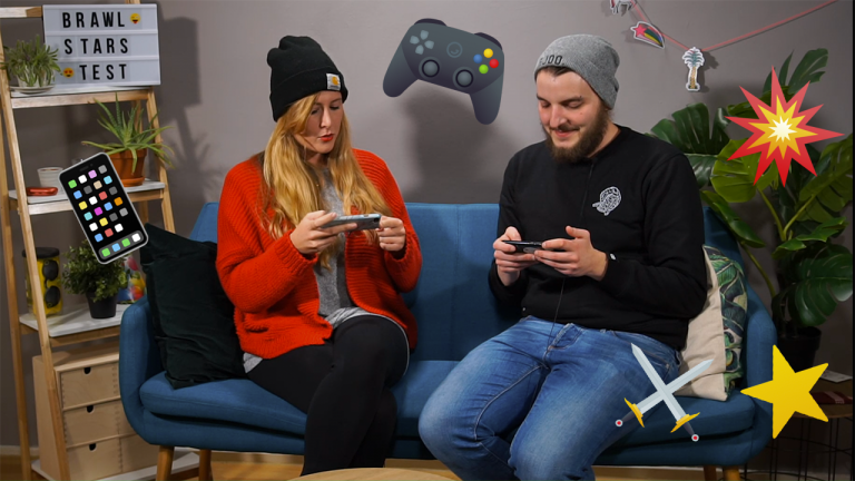Kim und Marius im Studio mit Brawl Stars